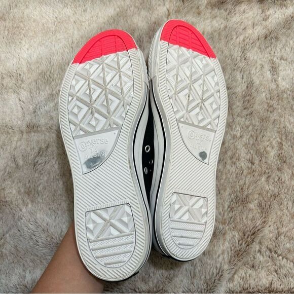 Converse CTAS OX Happy Smiley Face Black Racer Pink Sneakers Shoes M 9.5 W 11.5 - Picture 7 of 8